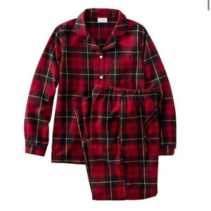 L.L. Bean Scotch Plaid Flannel Pajamas Small Petite